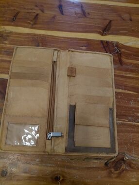 Hand Crafted Tan Leather Wallet Organizer